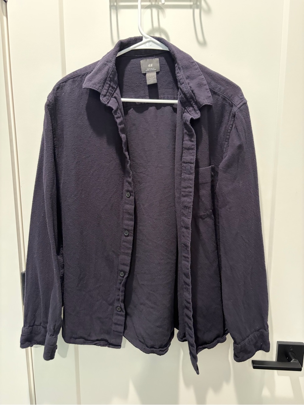 H&M Black Fleece Jacket - Regular Fit